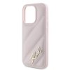 Karl Lagerfeld KLHCP15LPQDSMGP iPhone 15 Pro 6.1 różowy/pink hardcase Diagonal Quilted Script